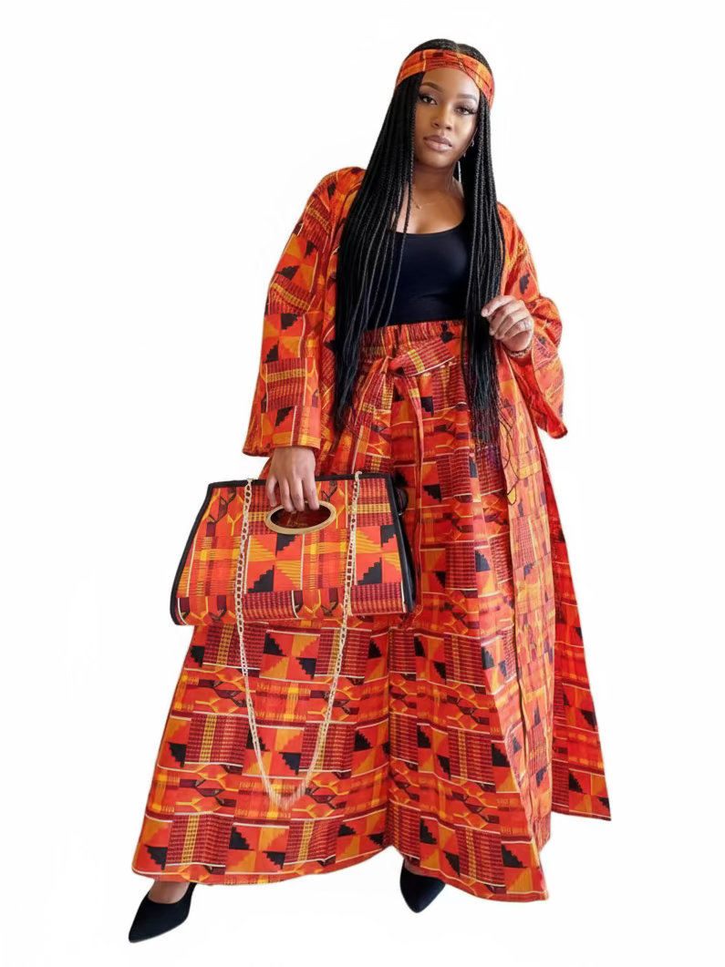 3pcs Set Maxi Skirt Pocketbook wrap Dress I