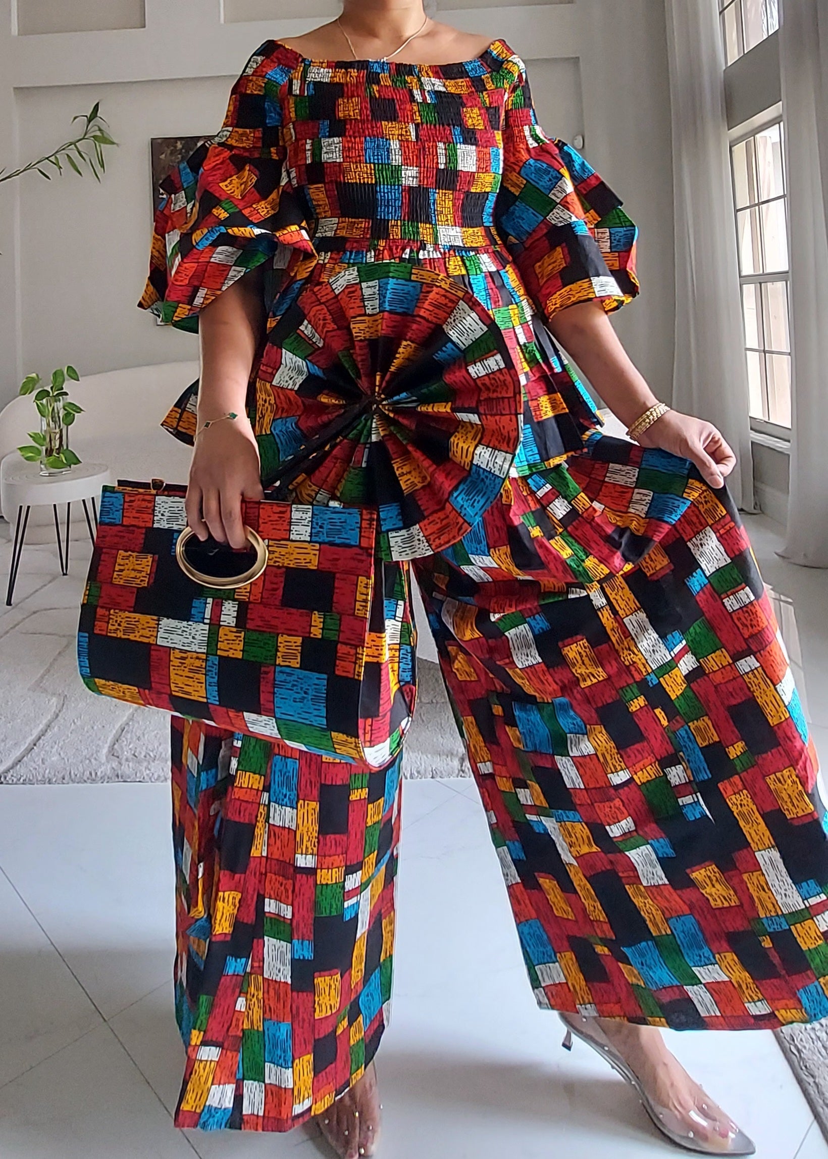 5-Piece African Ankara Pant Set - 019-PS14G