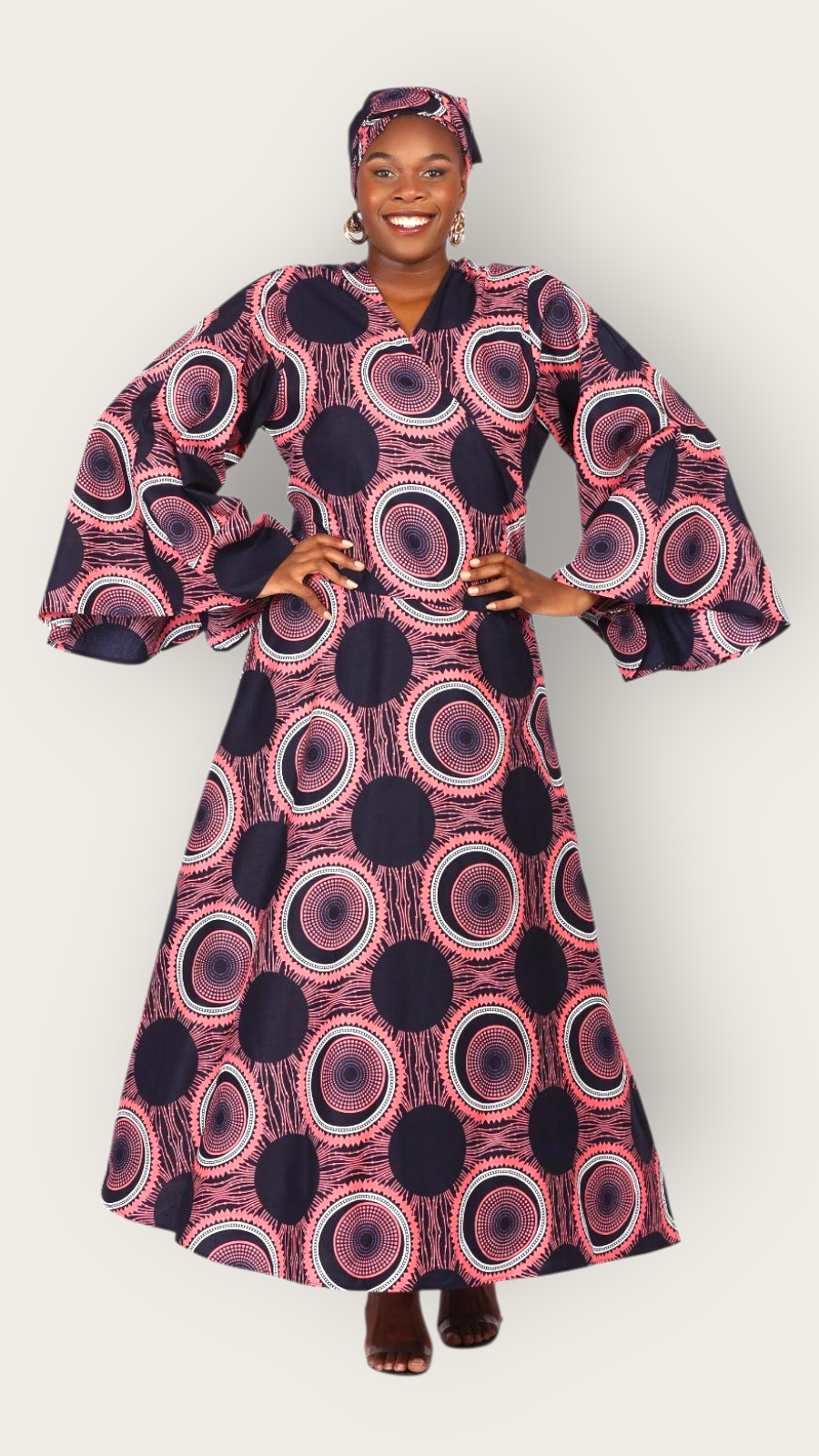 Wrap Dress / Ankara Kente Print - 1360 H