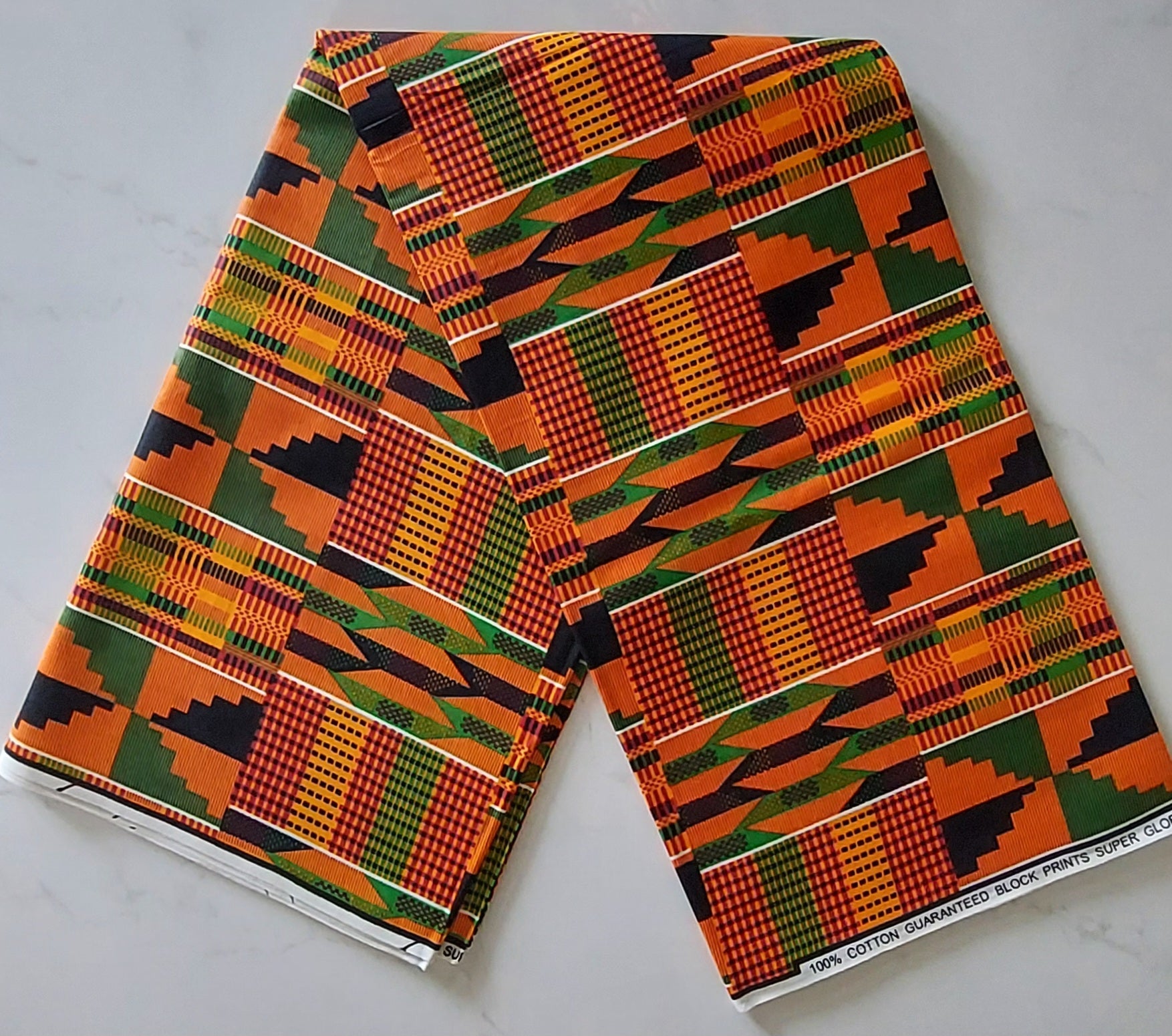 Raw Fabric/ 6 Yards/African Kente Print 3