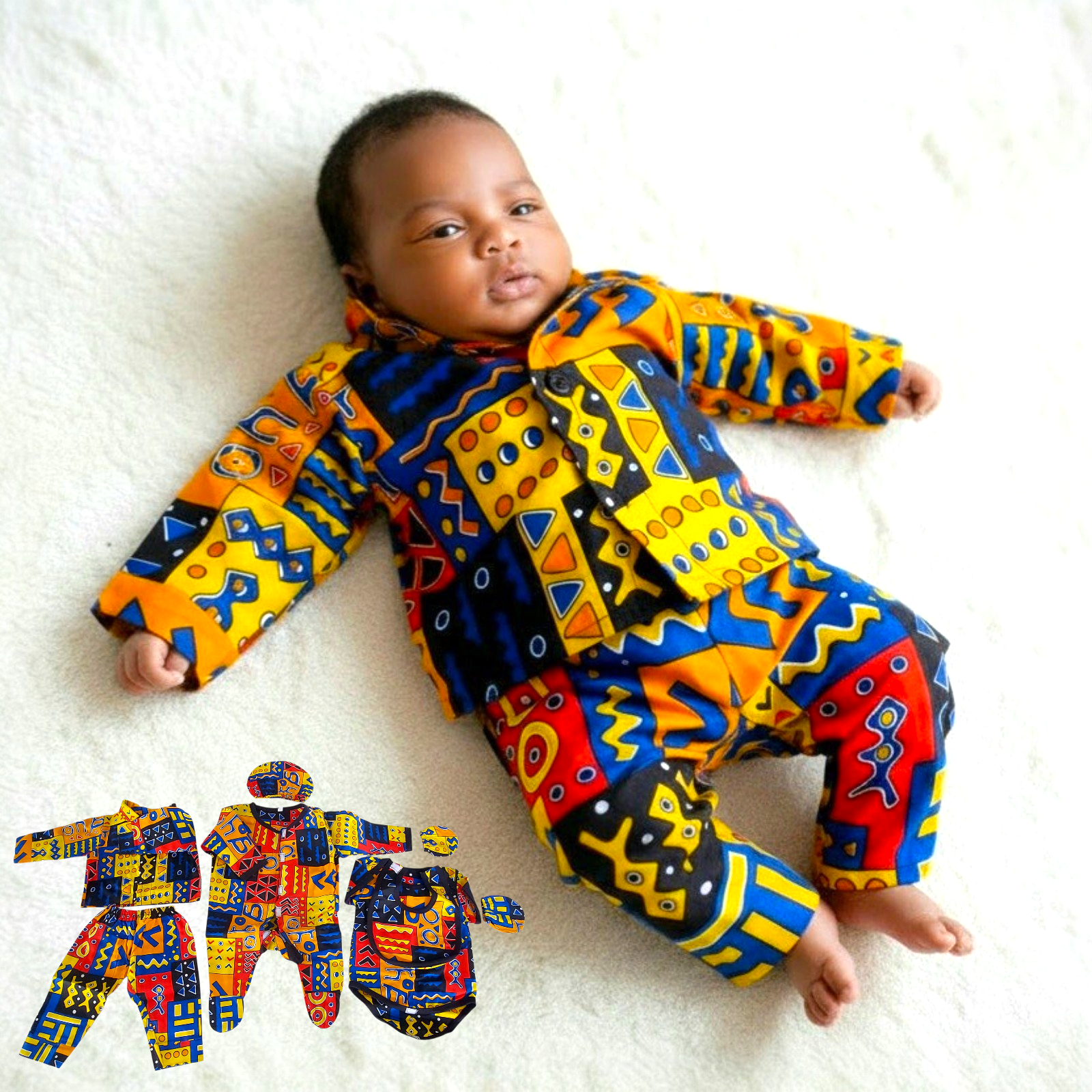 Infant 7-Piece Set Ankara African Print