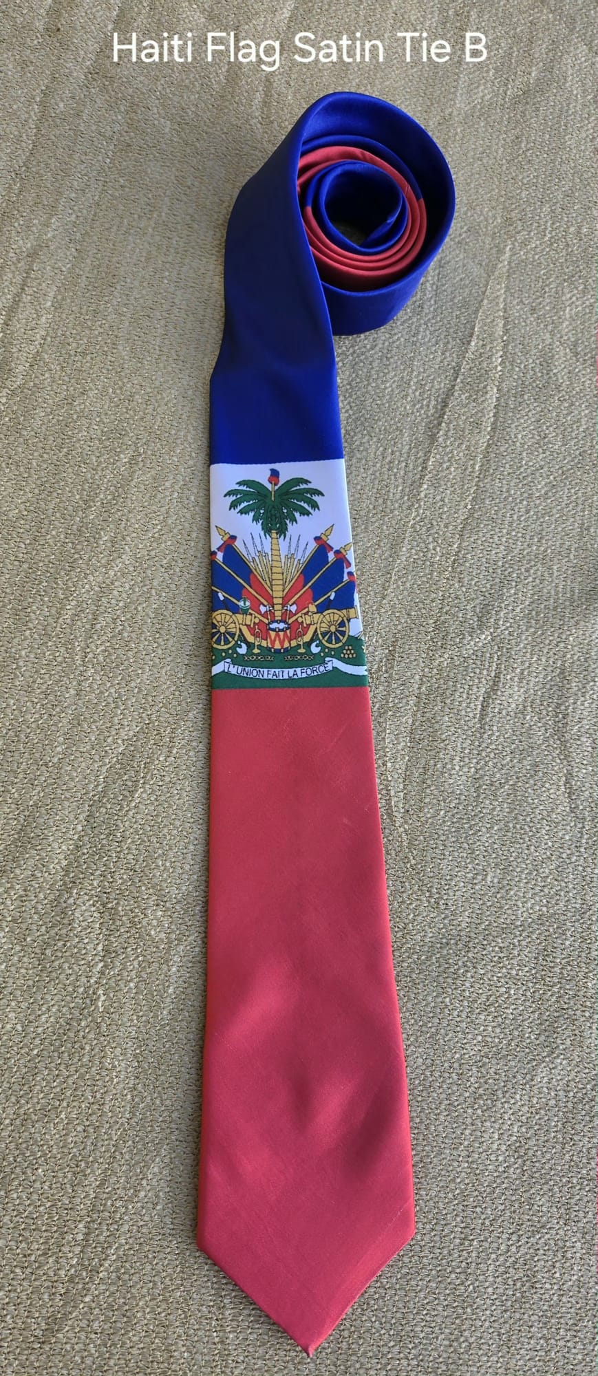 Satin Long  Neck Tie- Haiti