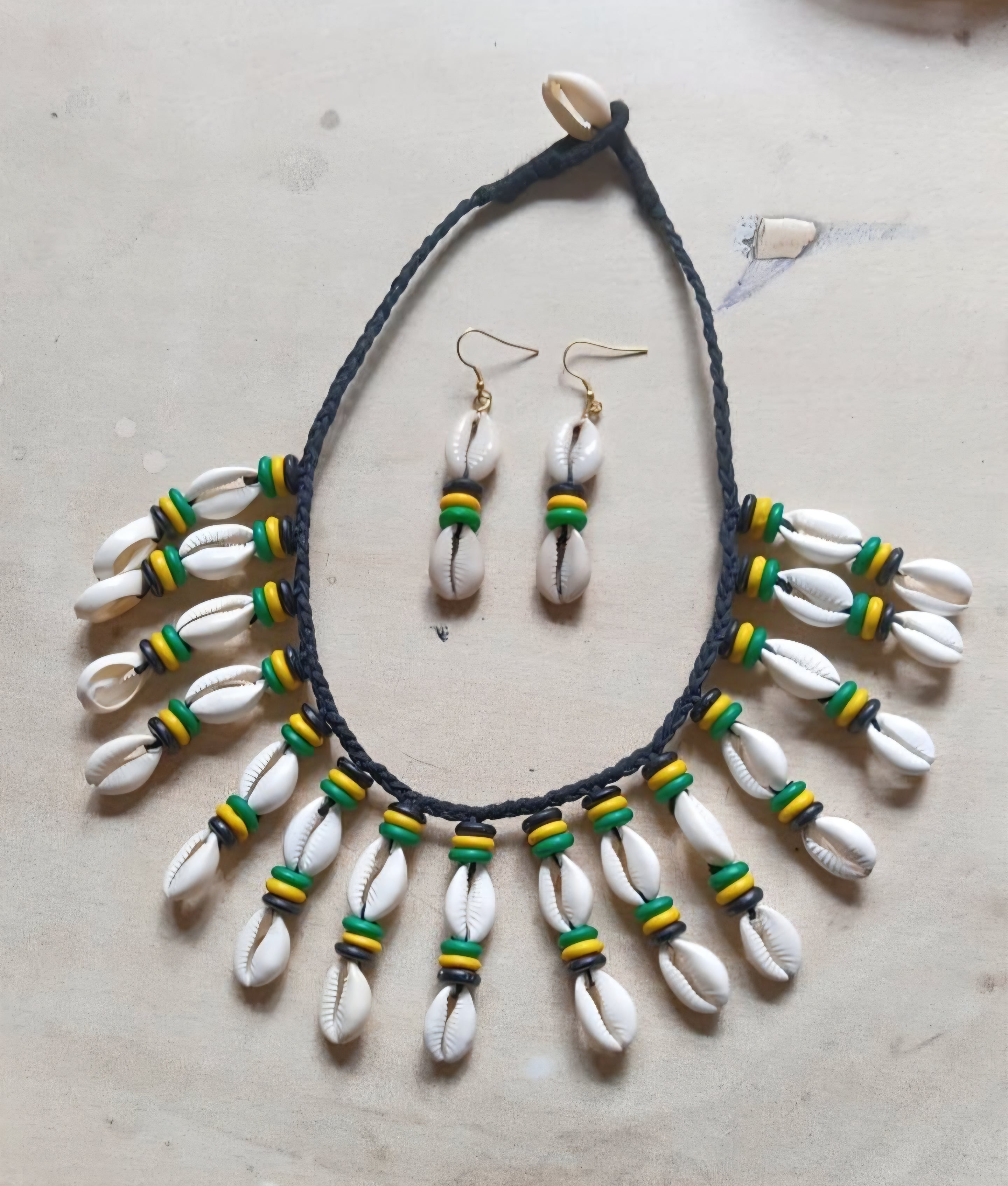 Cowrie Shell Necklace/ Earring Set-