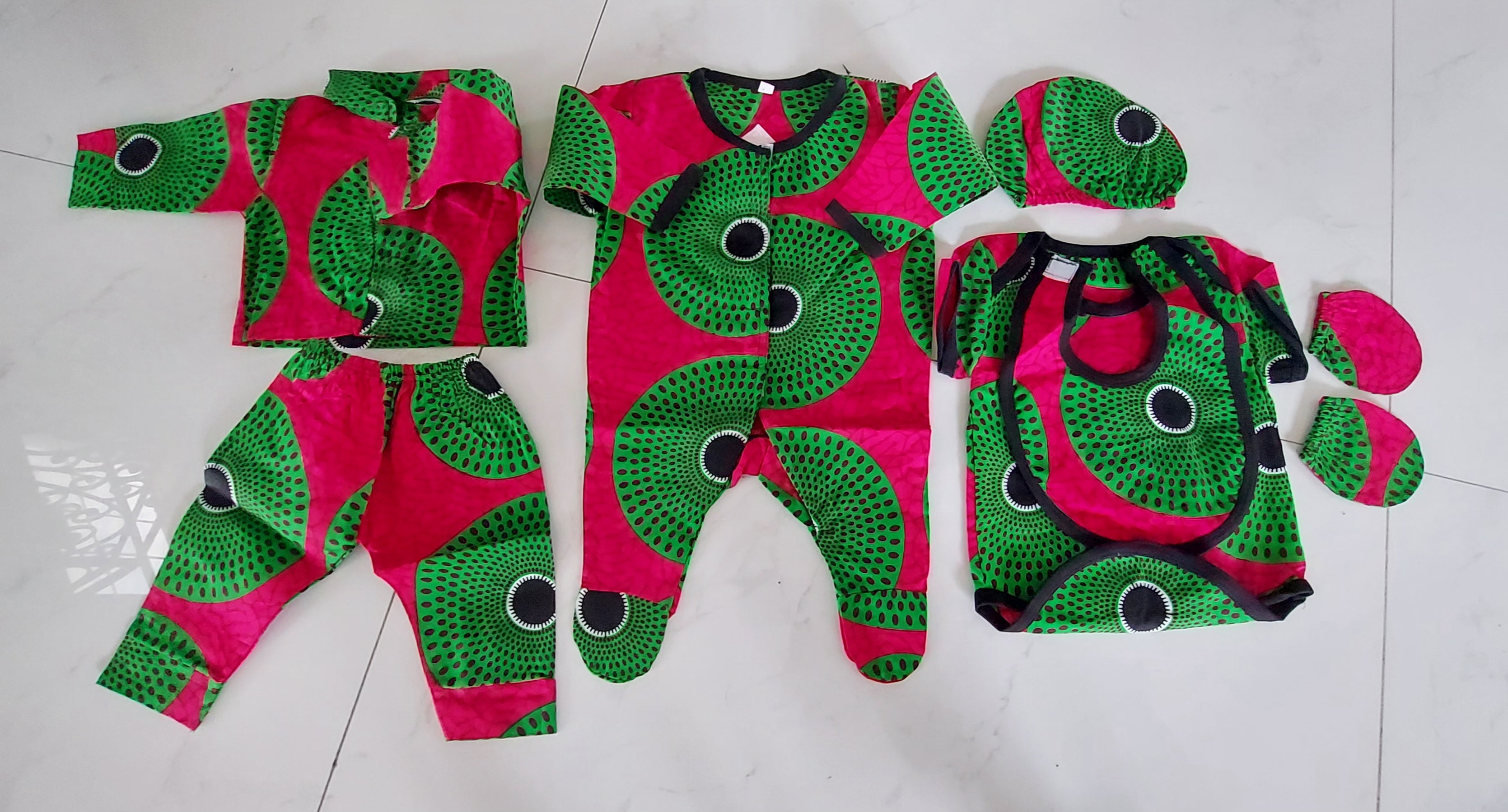 Infant 7-Piece Set Ankara African Print