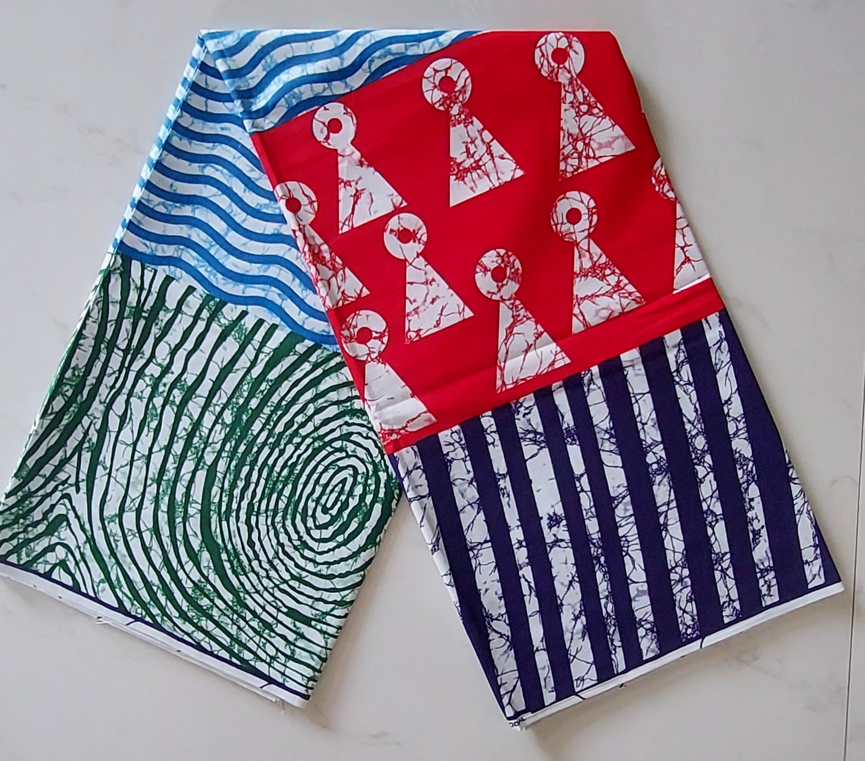 Raw Fabric 6 Yards African Print F-18