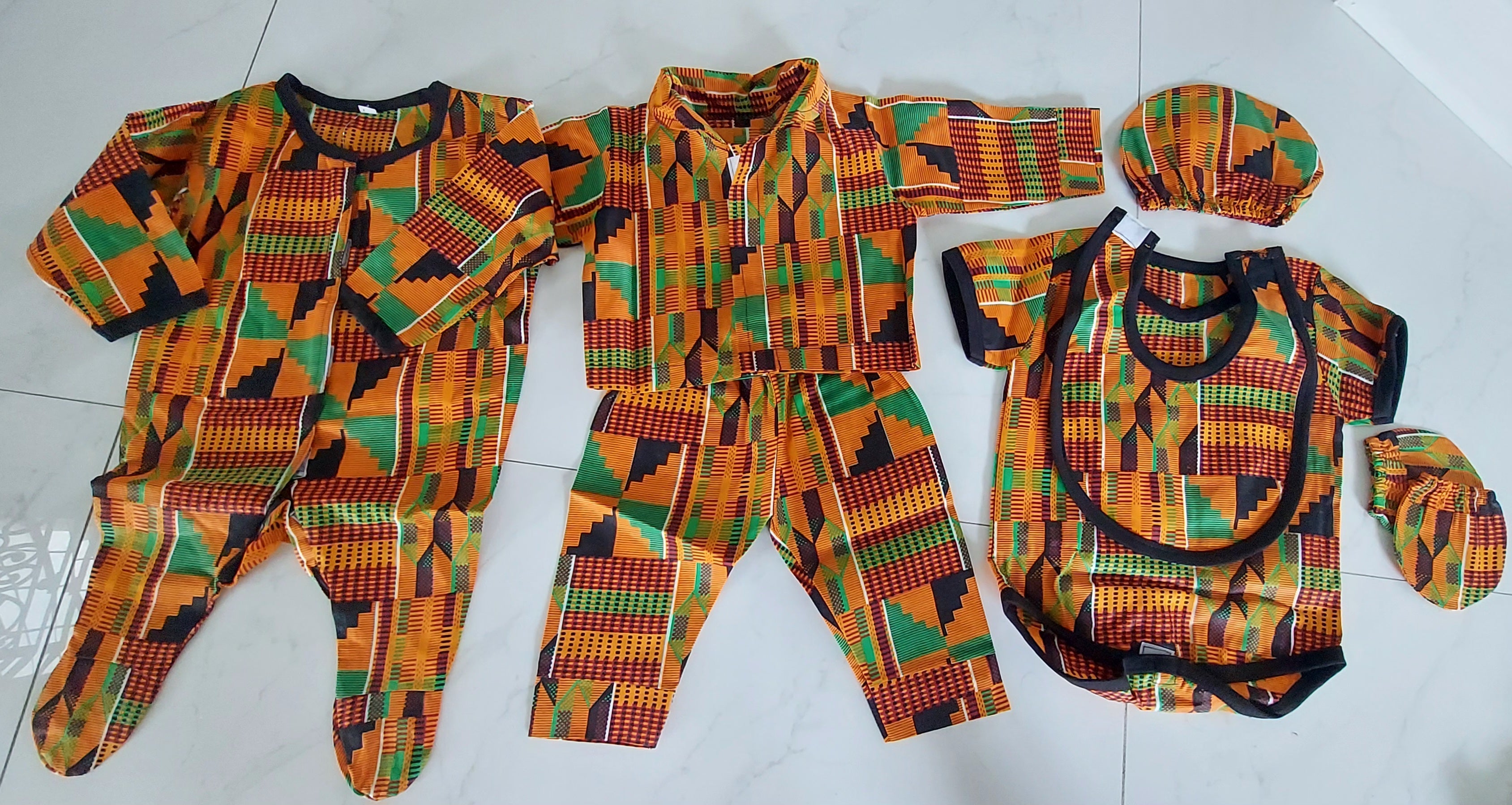 Infant 7-Piece Set Ankara African Print
