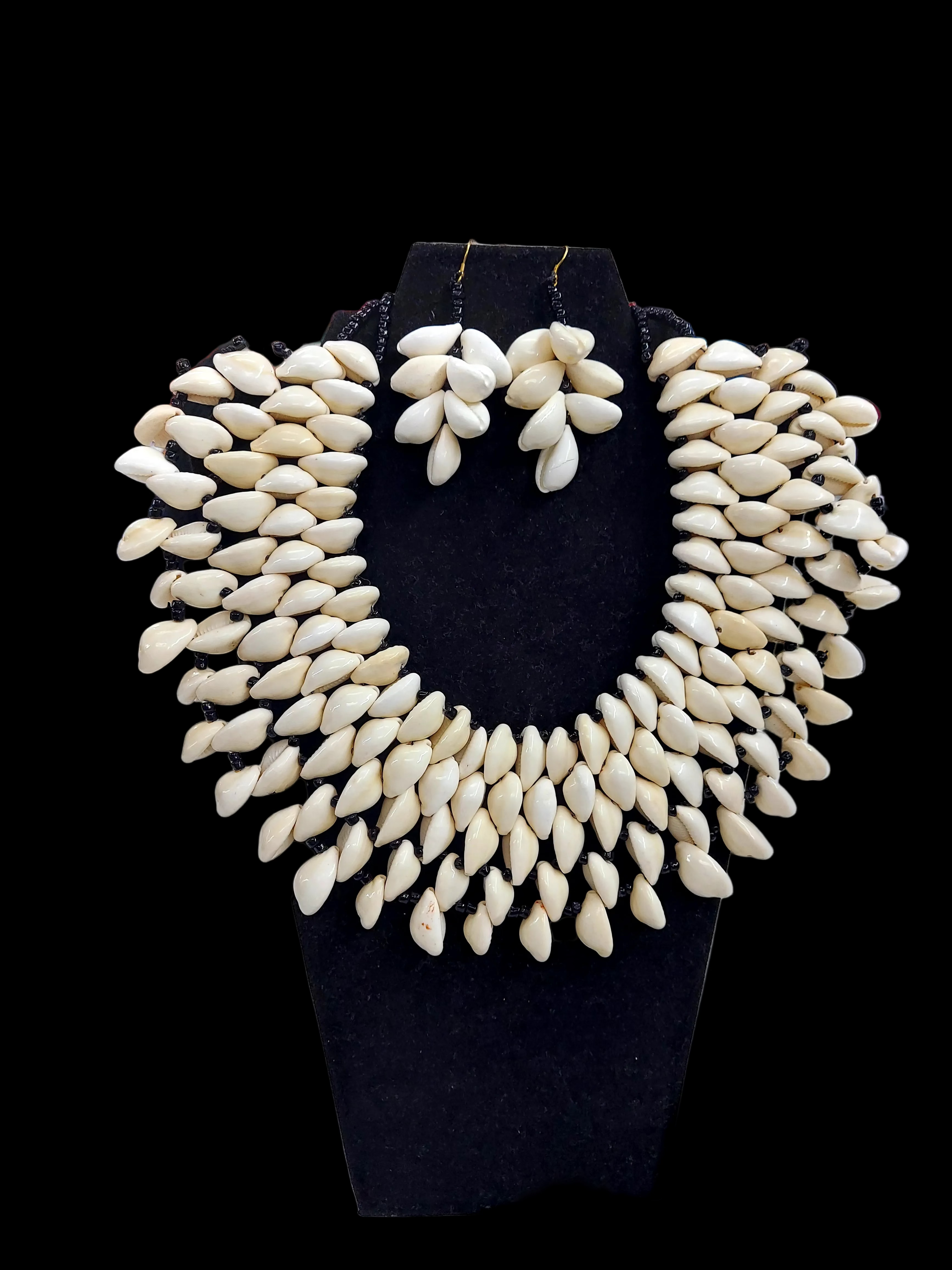 Cowrie Shell Necklace/ Earring Set