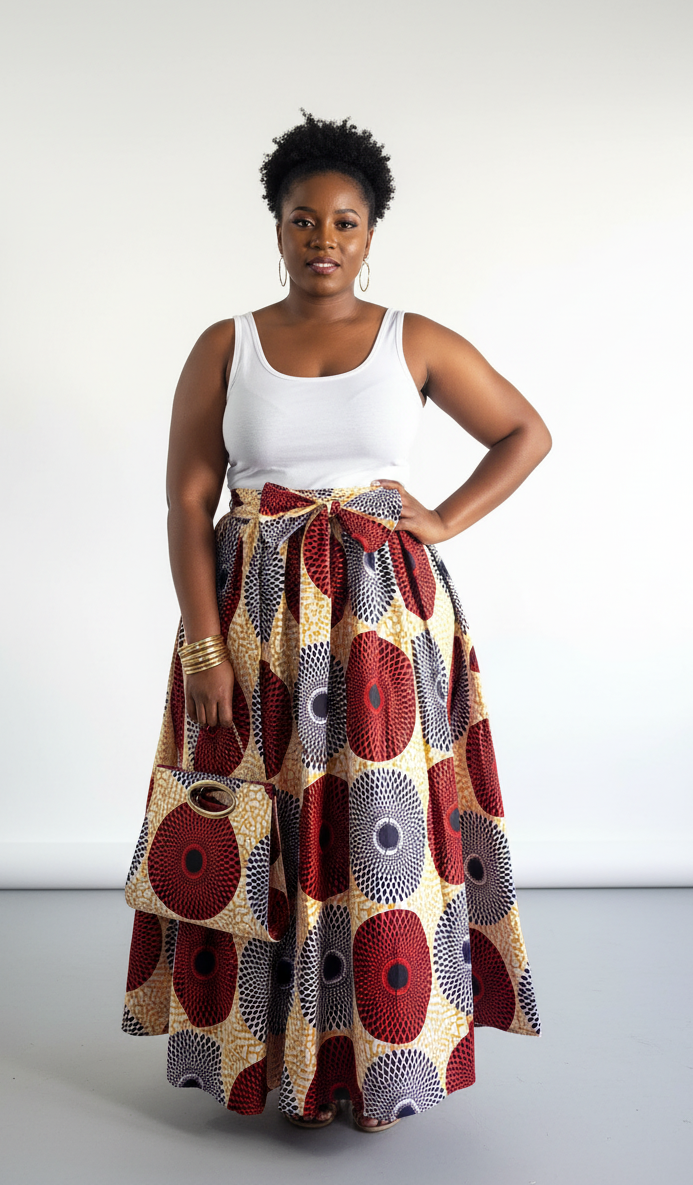 Combo Long Skirt & Pocketbook Set 2027-829