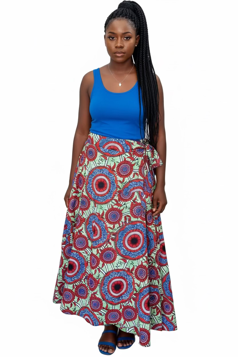 Wrap Skirt -Print 1002