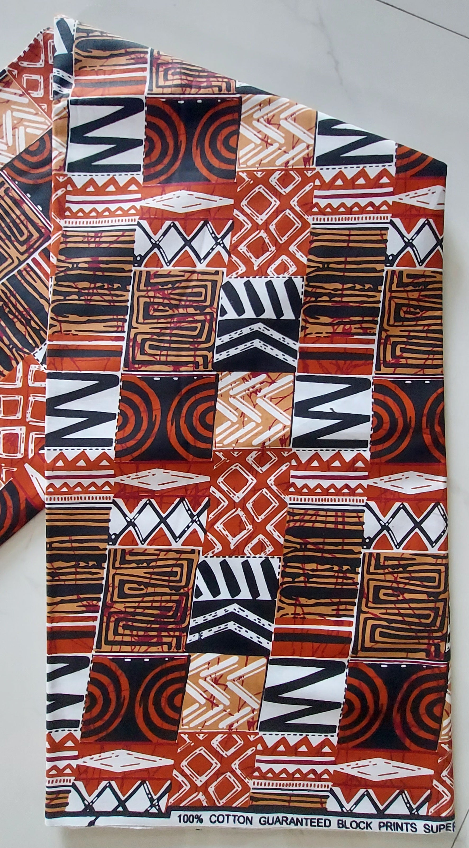 Raw Fabric 6 Yards African Print F-16