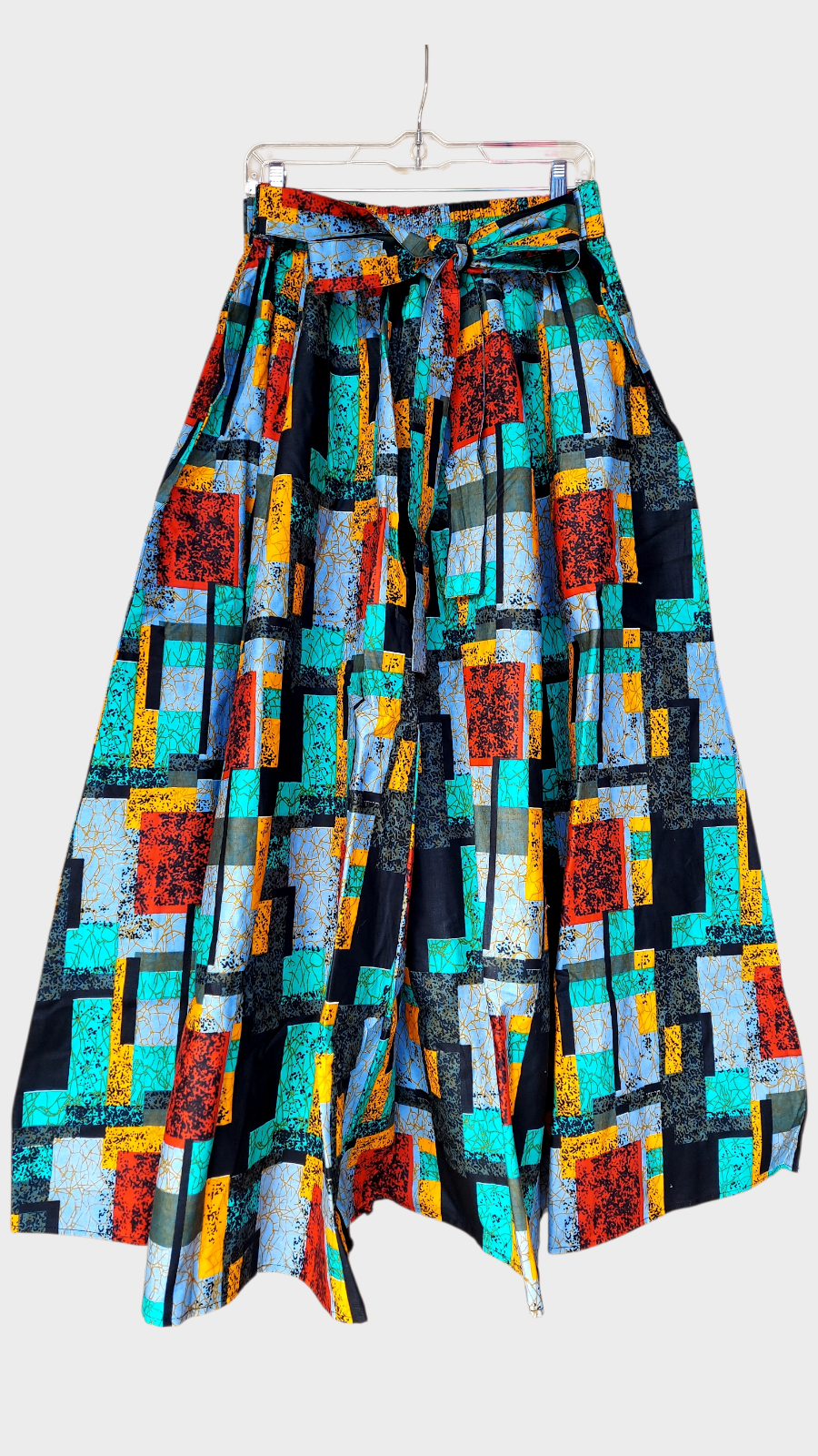 Woman Long Printed Maxi Skirt-1350 C