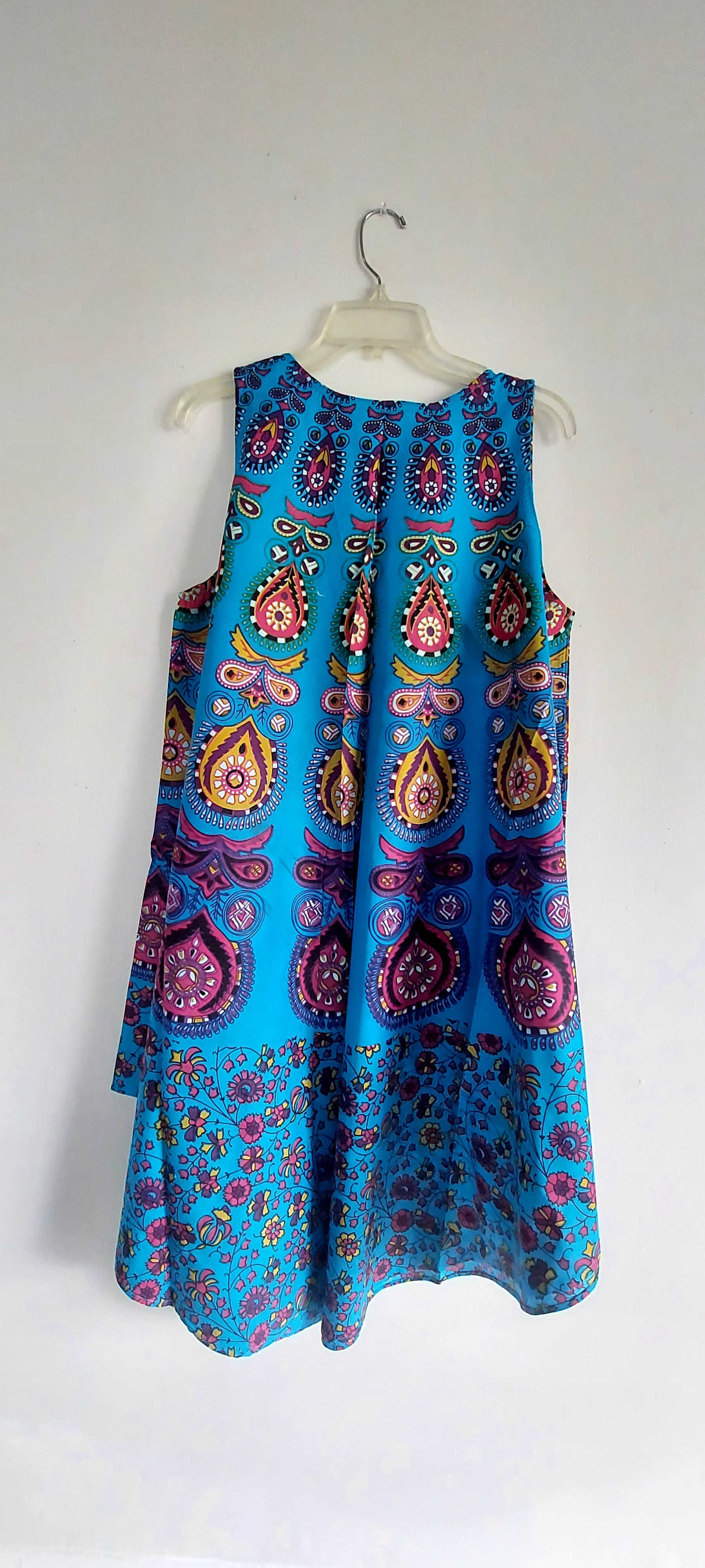 Women Cotton Umbrella Dress- Mandala Print 201