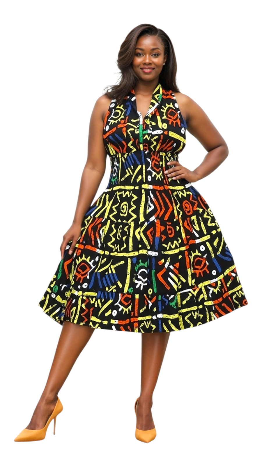 5006 - Woman's Mid-Length Smock Dress