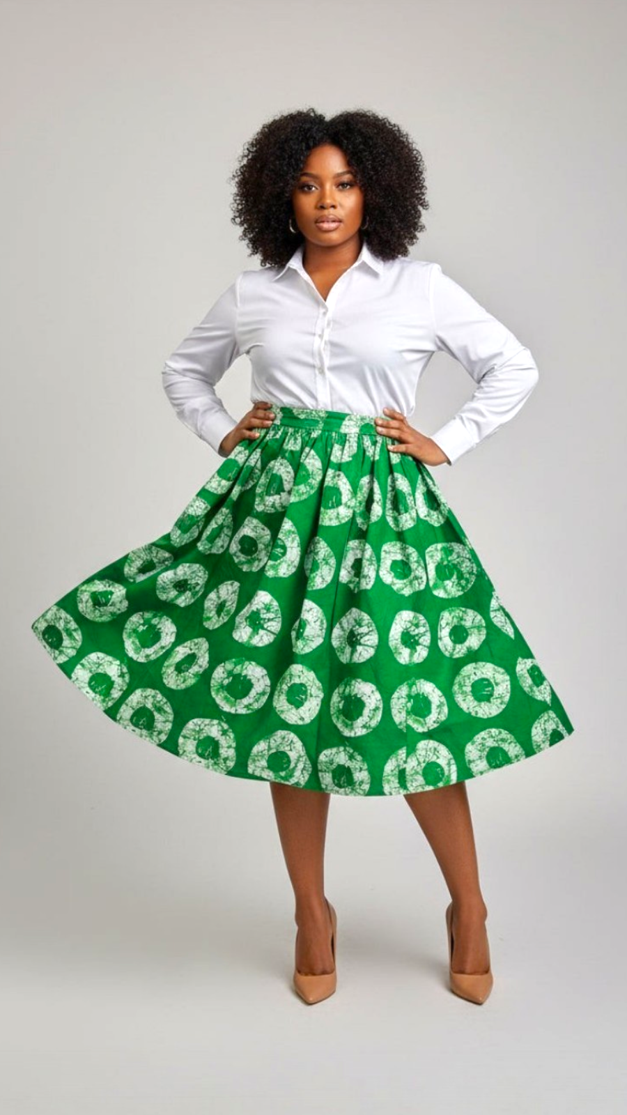 Ankara Midi Flare Skirt 1312 -I