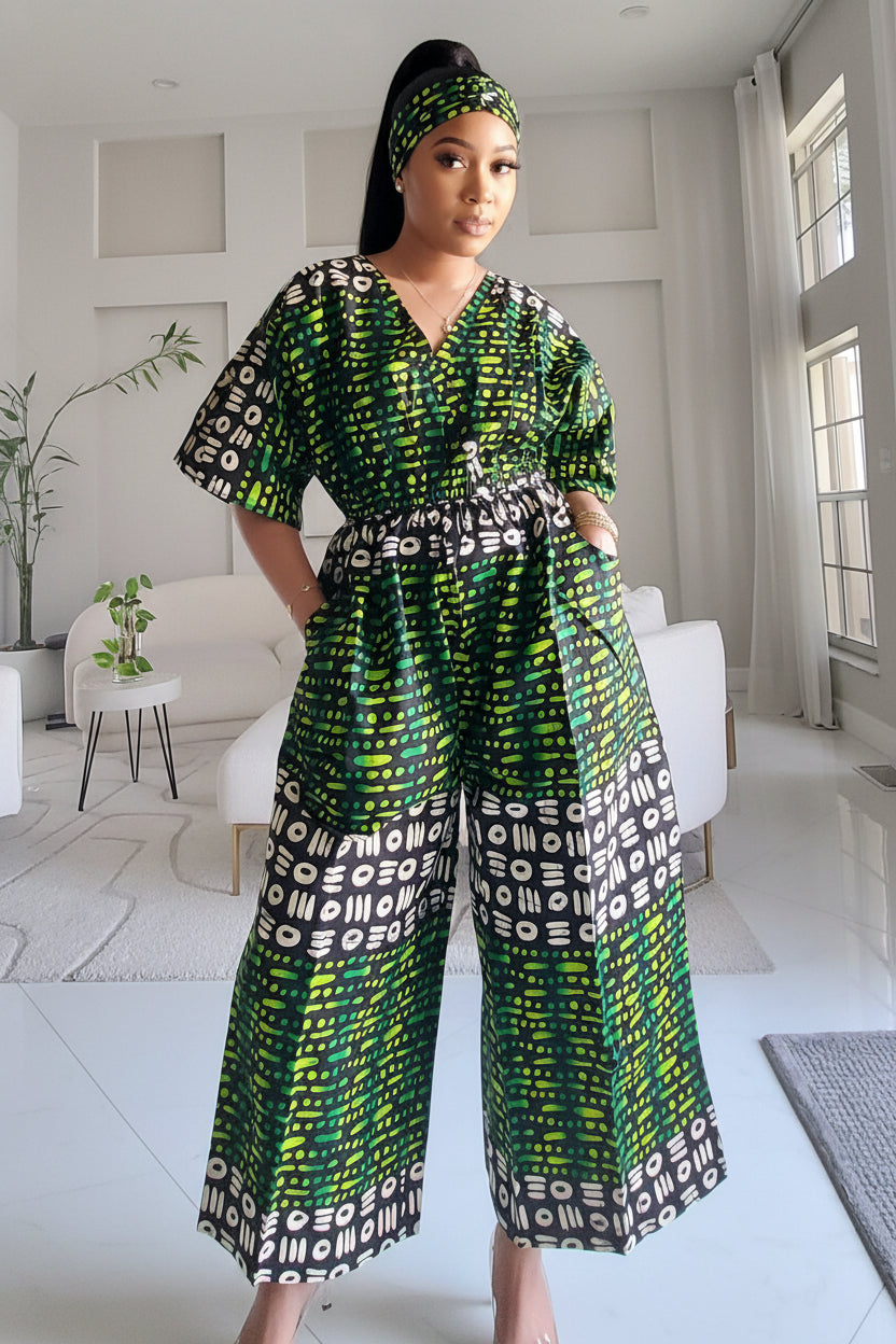 Ankara Wide Leg Jumpsuit