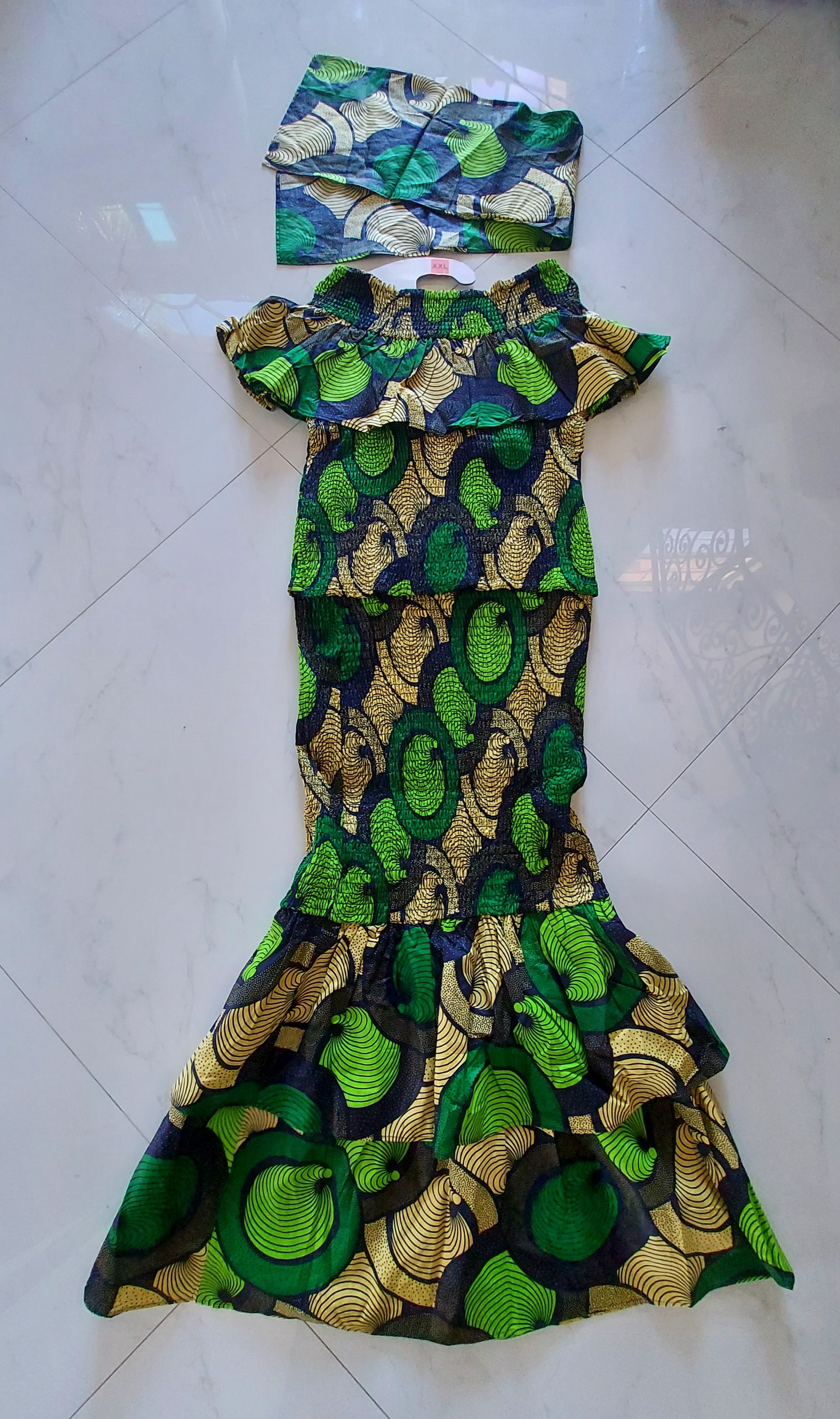 Smock  fit & flare Skirt & Blouse Set-DRS019