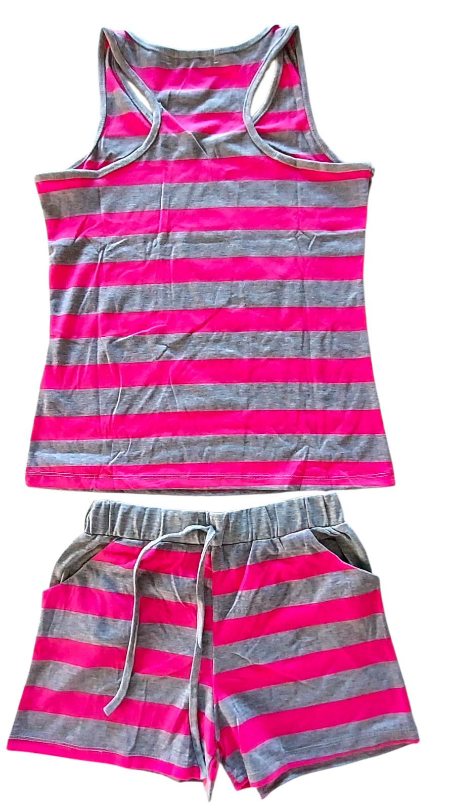 Racer Back Short Set- Stripe