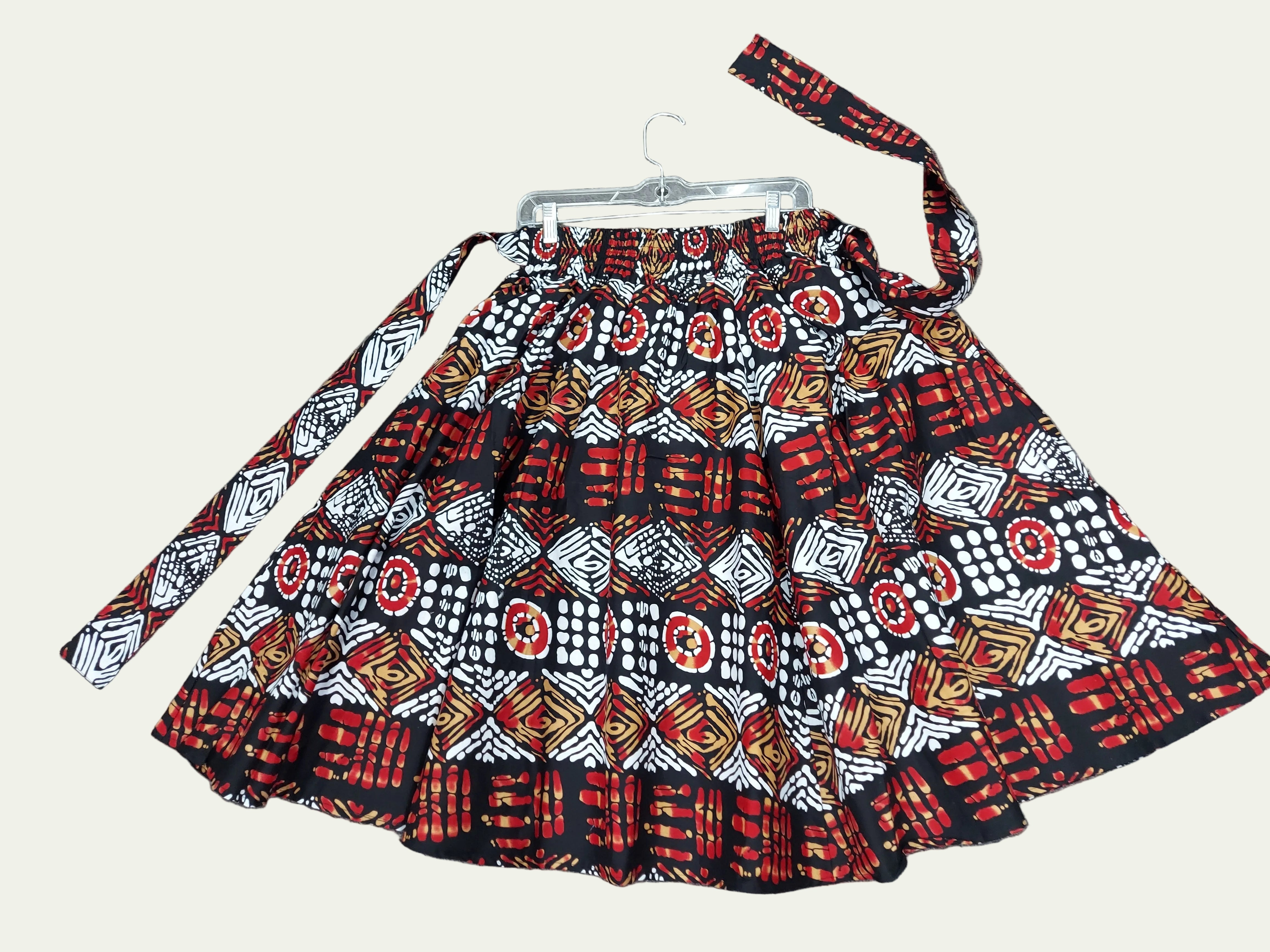 7012  Mid Length Cotton skirt