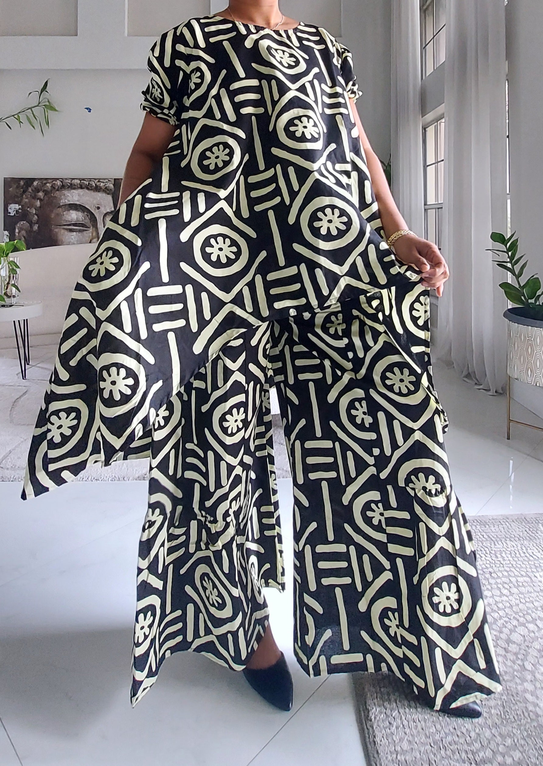 7772 - Woman Pant & Blouse Set