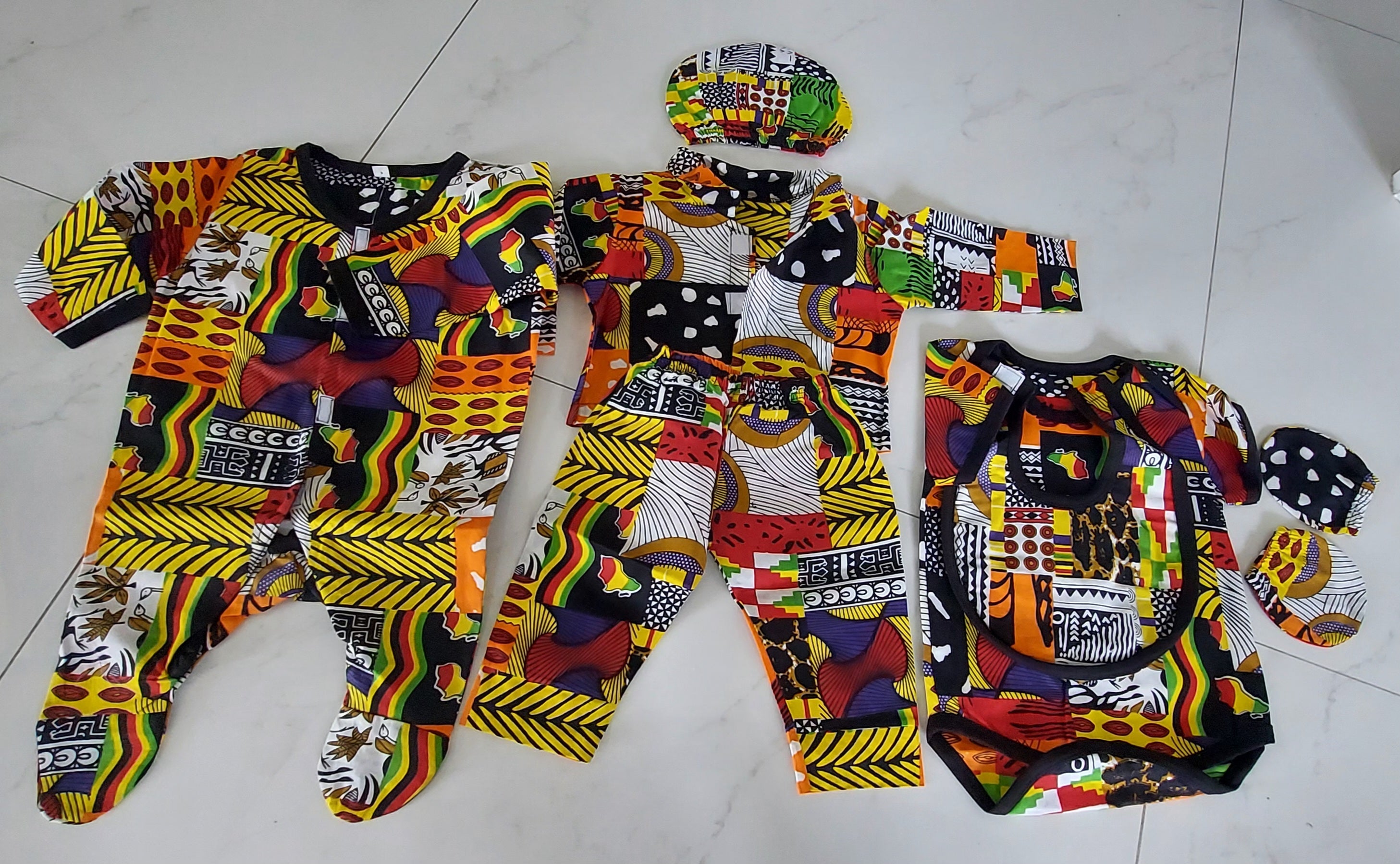 Infant 7-Piece Set Ankara African Print