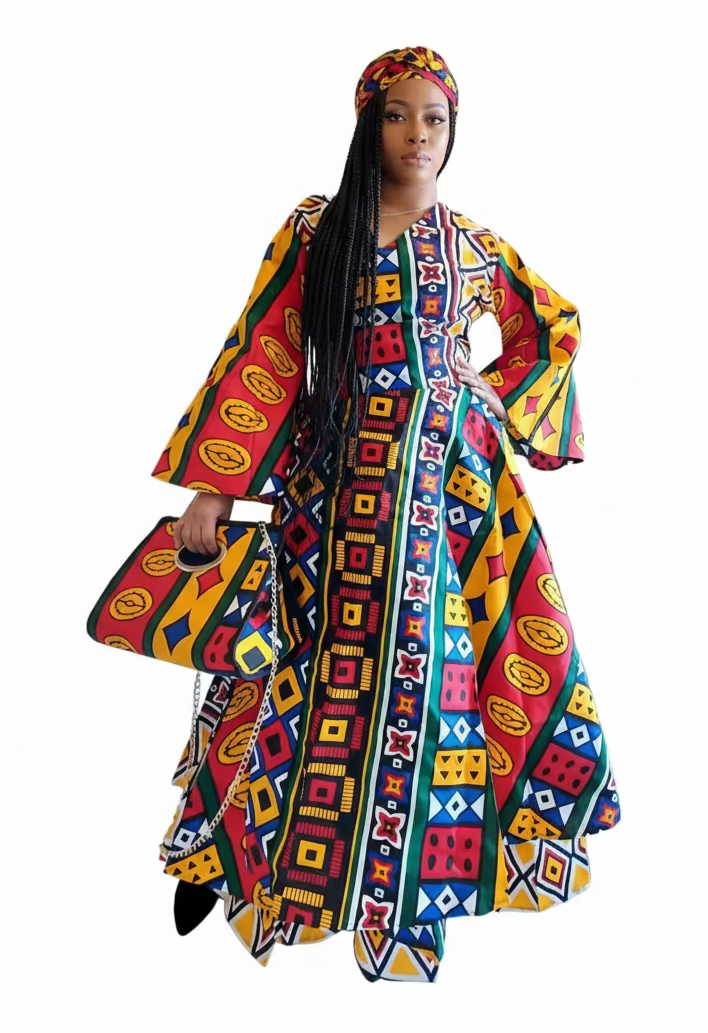 3pcs Set Maxi Skirt Pocketbook wrap Dress J