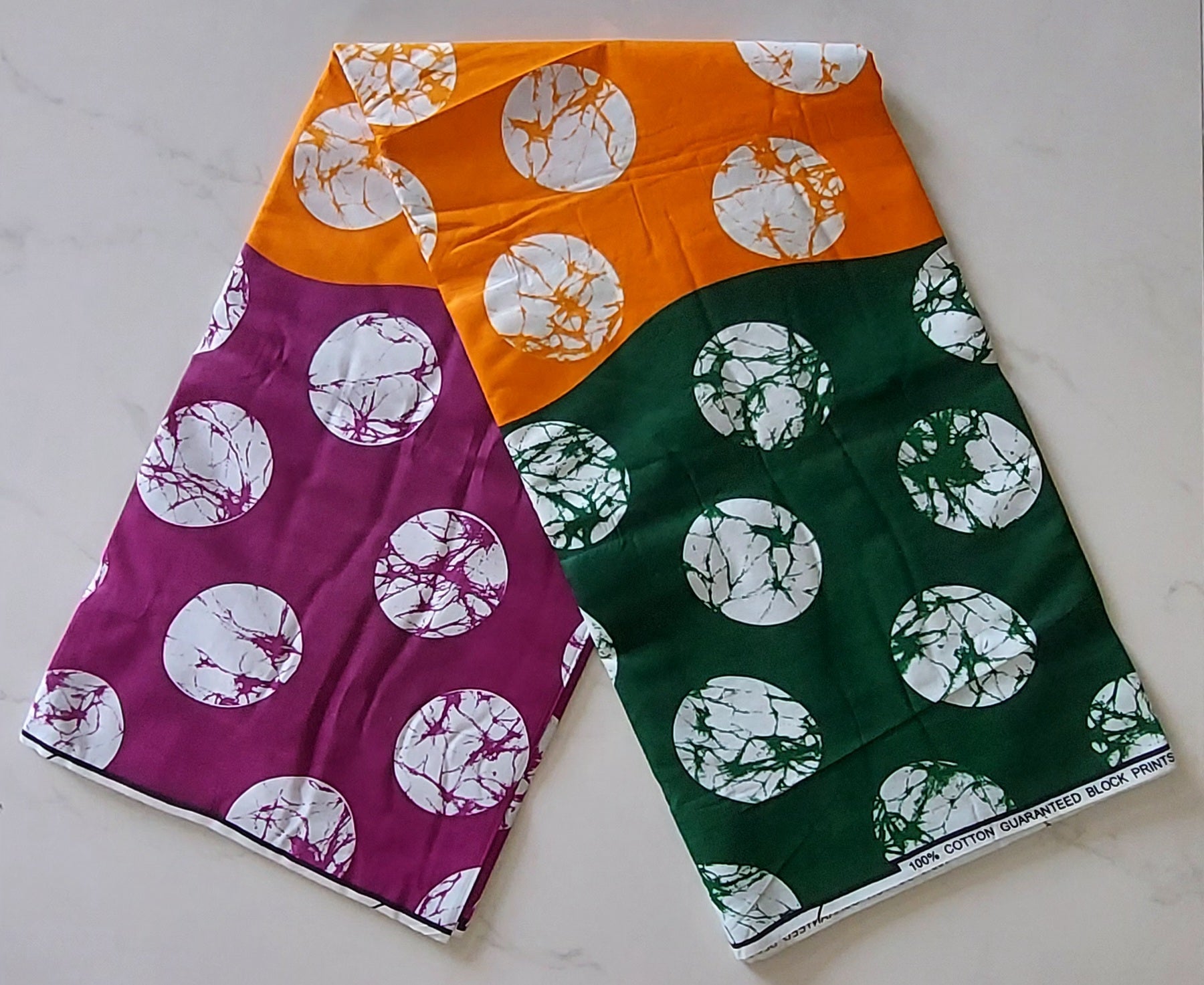 Raw Fabric 6 Yards African Print F-23