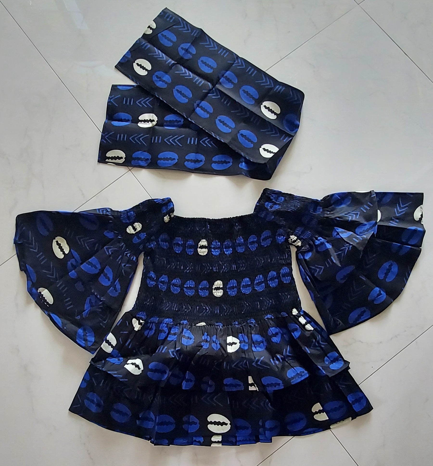 Ruffle Sleeves Peplum Blouse  019 D