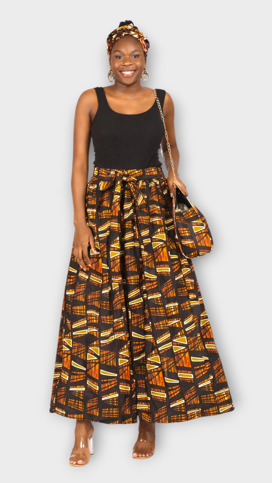 Combo Long Skirt & Pocketbook Set  1351 F