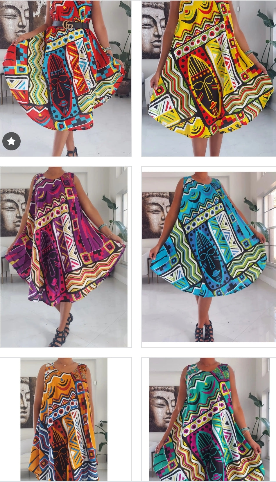 1691 Umbrella Dress/ Beach Dress/ Tribal Print