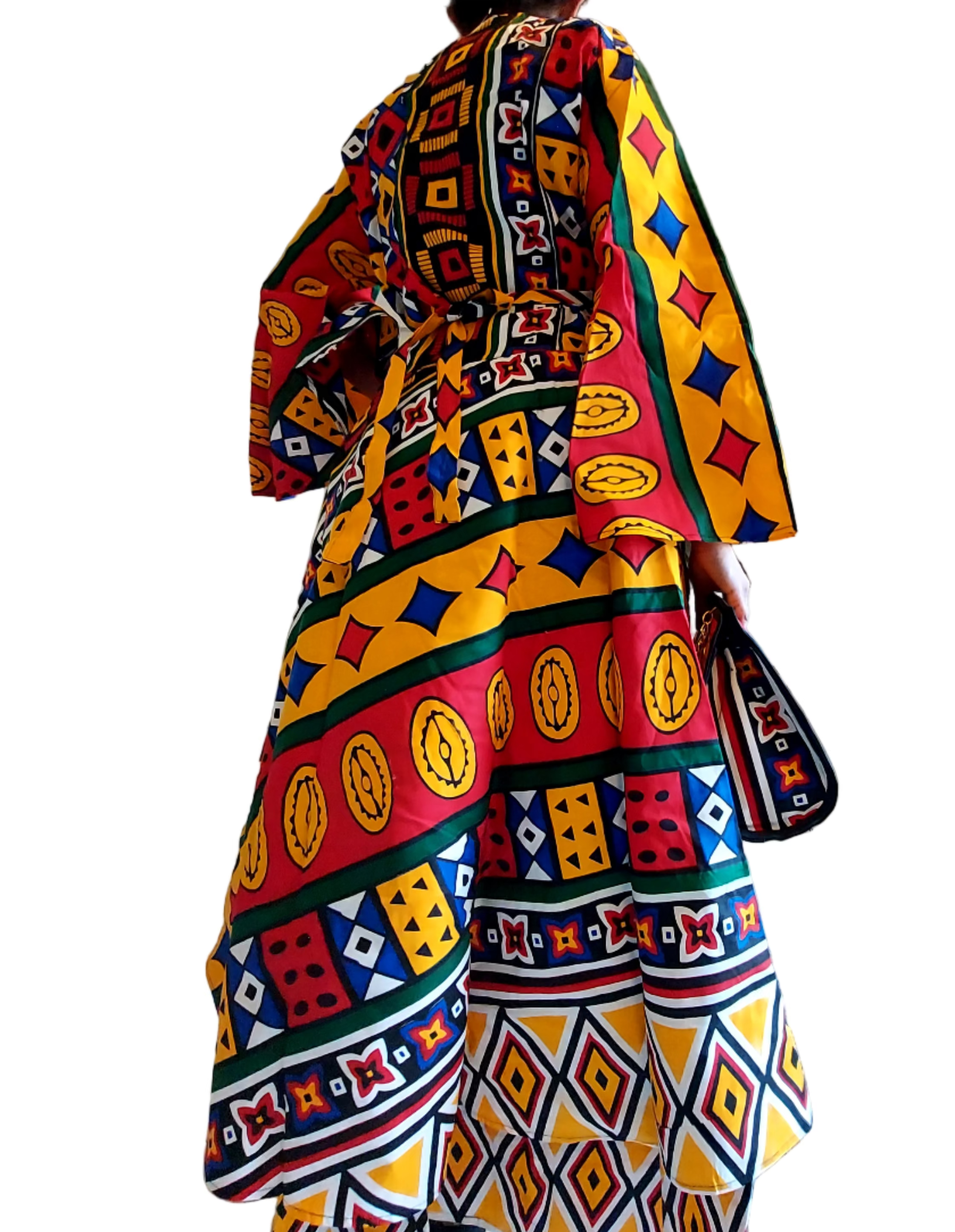 3pcs Set Maxi Skirt Pocketbook wrap Dress J