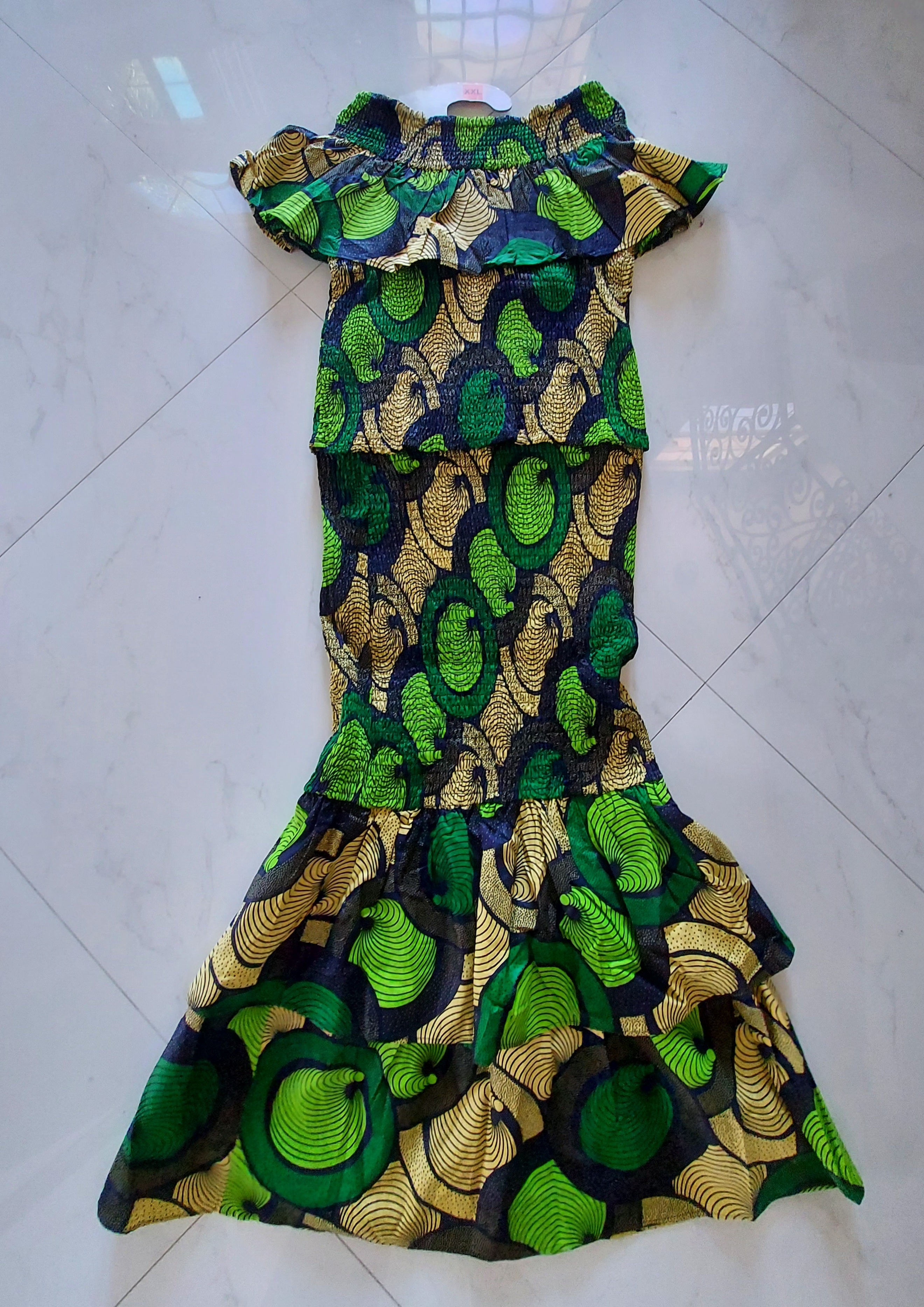 Smock  fit & flare Skirt & Blouse Set-DRS019