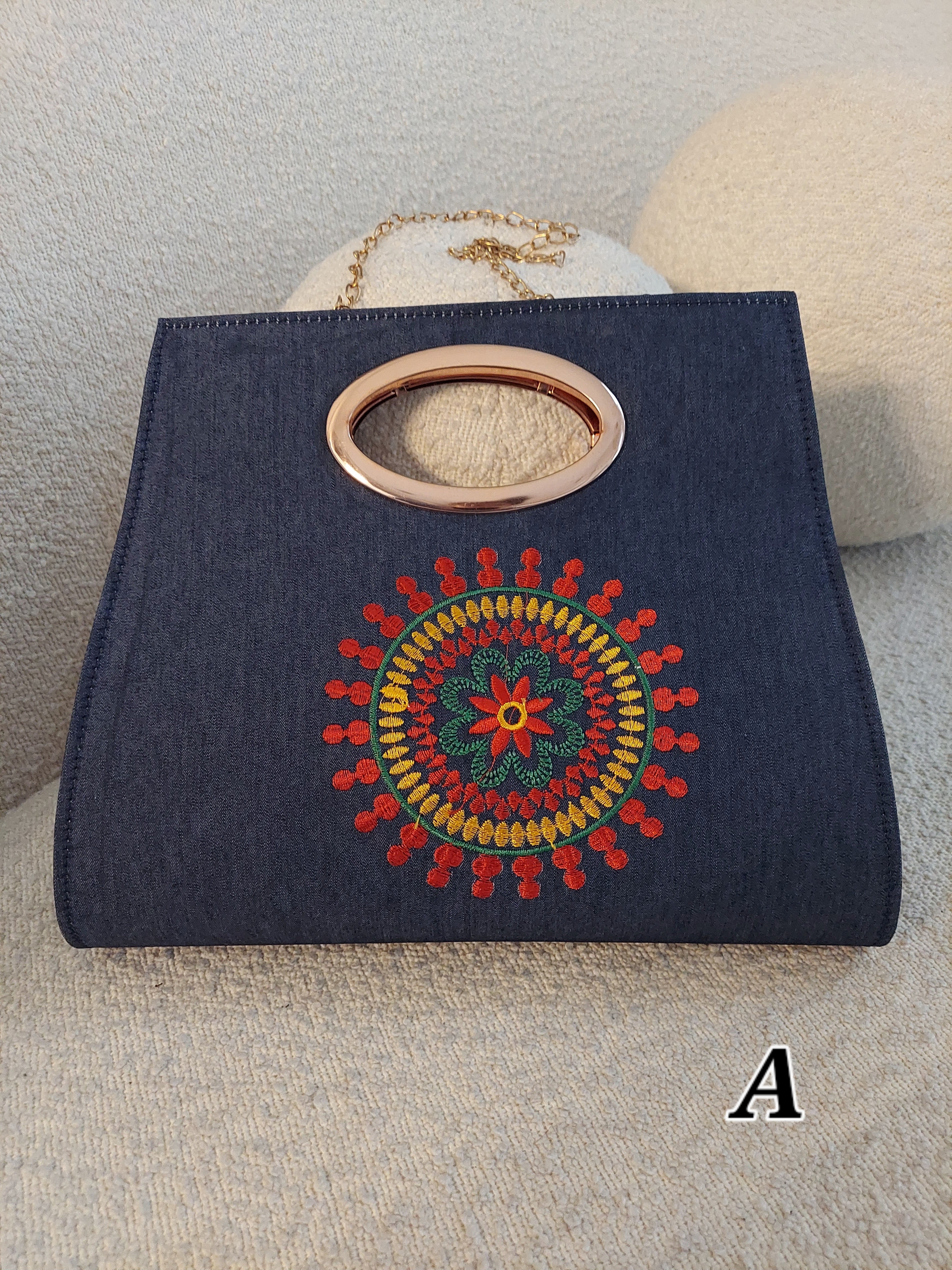 Clutch Purse/ Cross Body - Denim