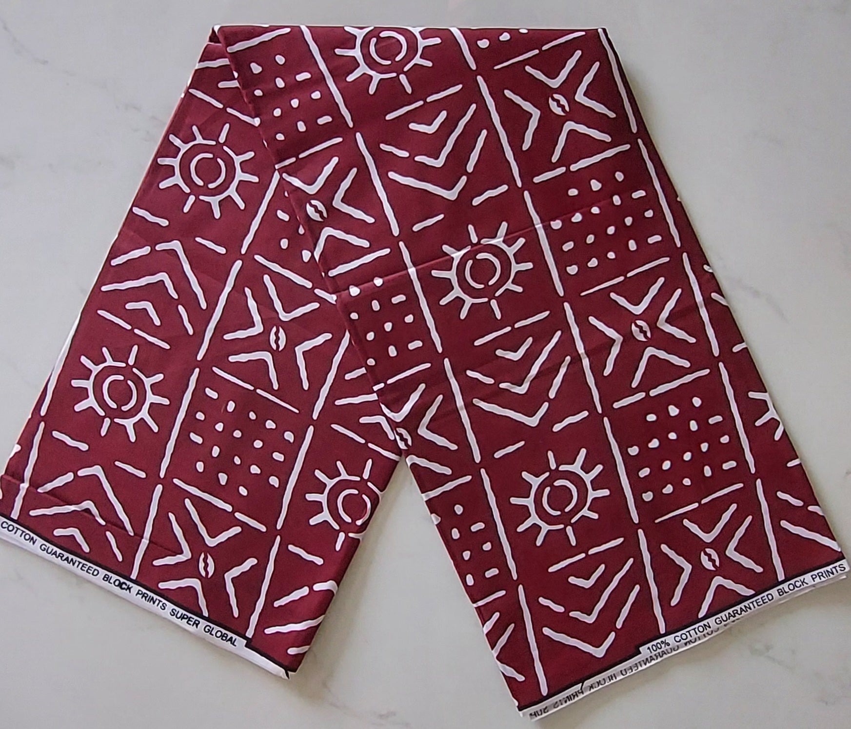 Raw Fabric 6 Yards African Print F-25