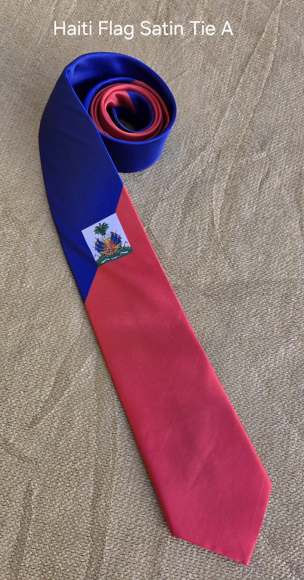 Satin Long  Neck Tie- Haiti