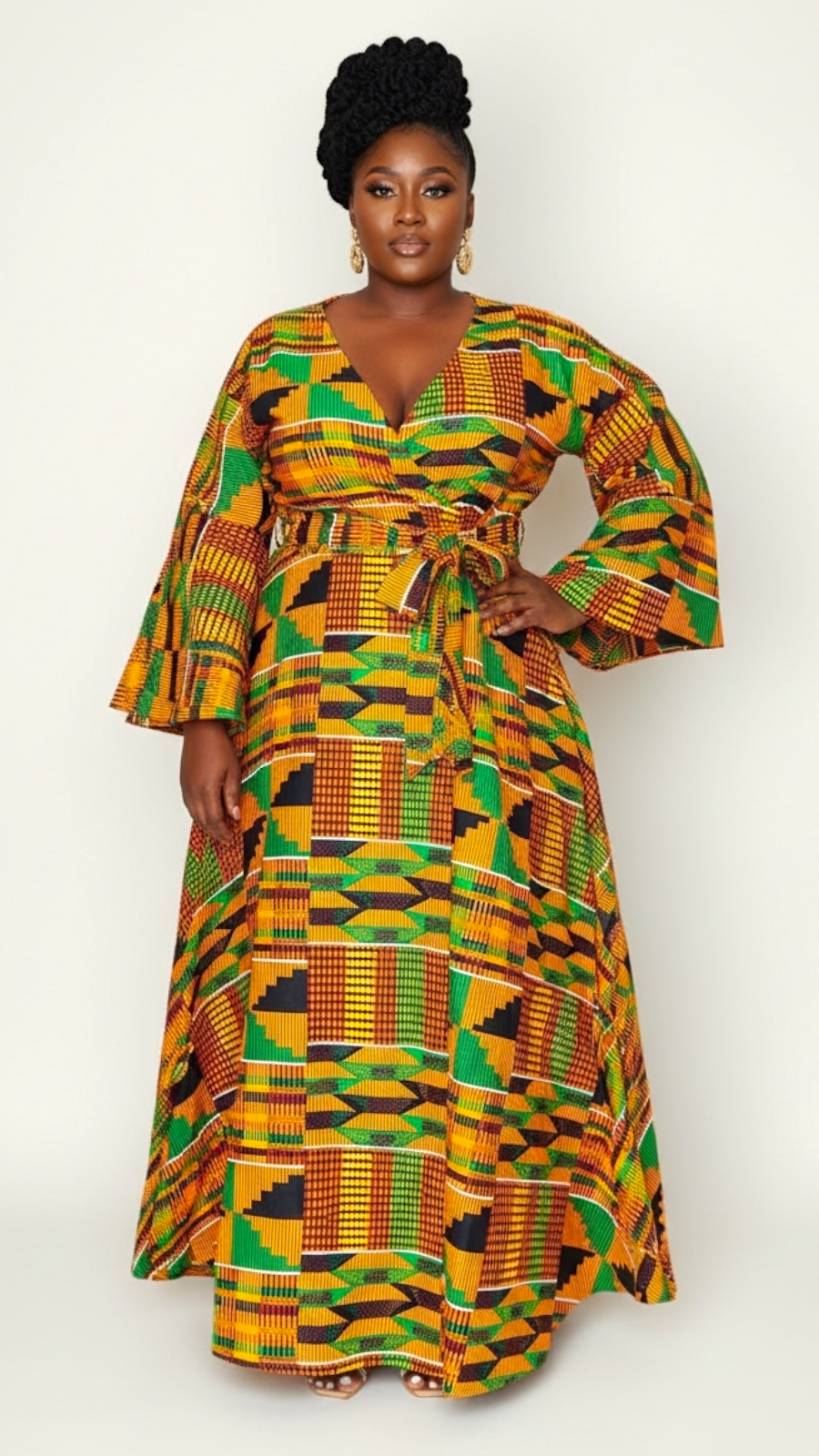 Wrap Dress / Ankara Print - 1360 A