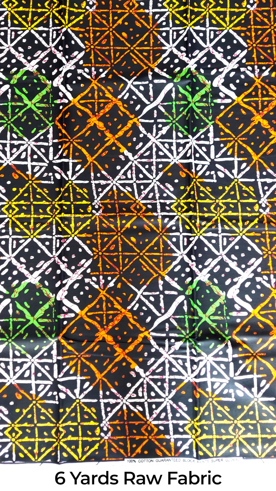 Raw Fabric/ 6 Yards / African Print - 8