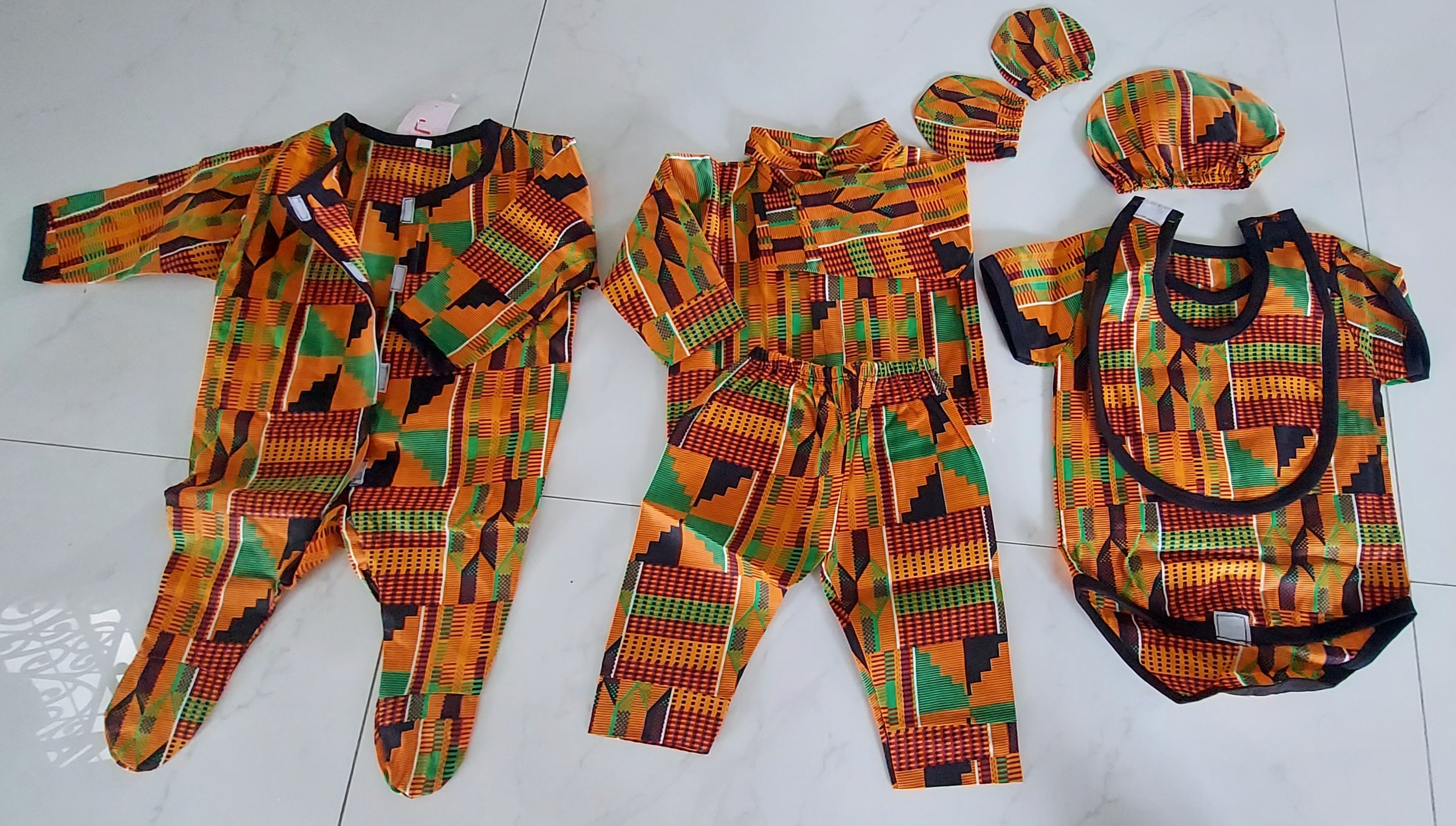 Infant 7-Piece Set Ankara African Print