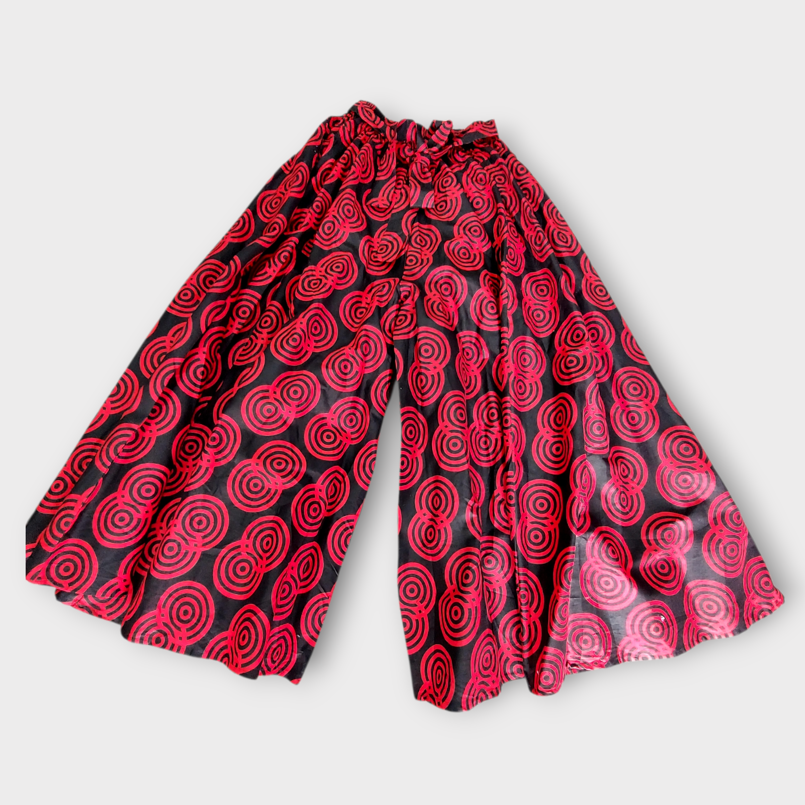 701 Women Palazzo Pant / Wide Leg Pant - Red Print 52