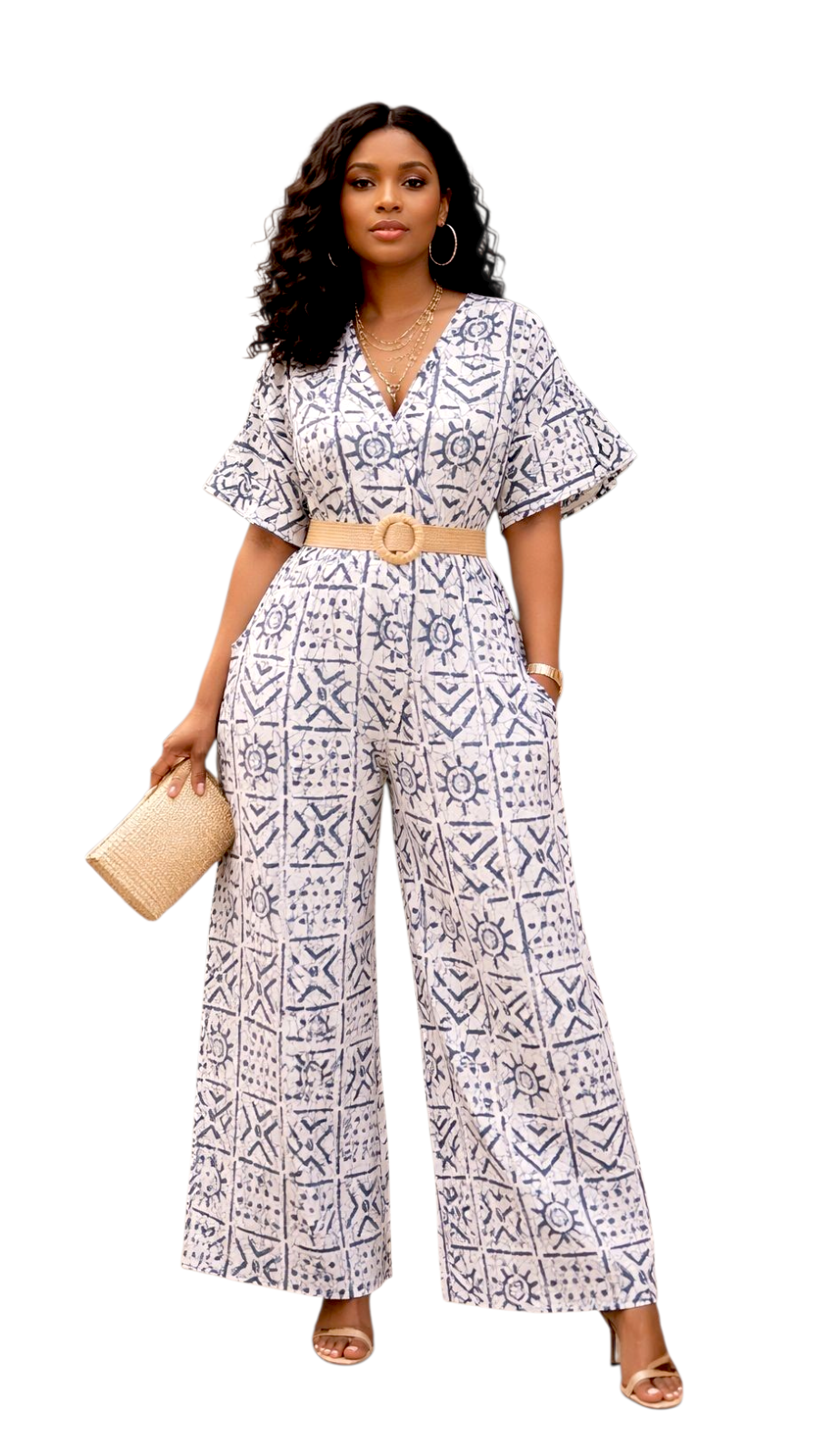Ankara Wide-Leg Jumpsuit KVZ40 F
