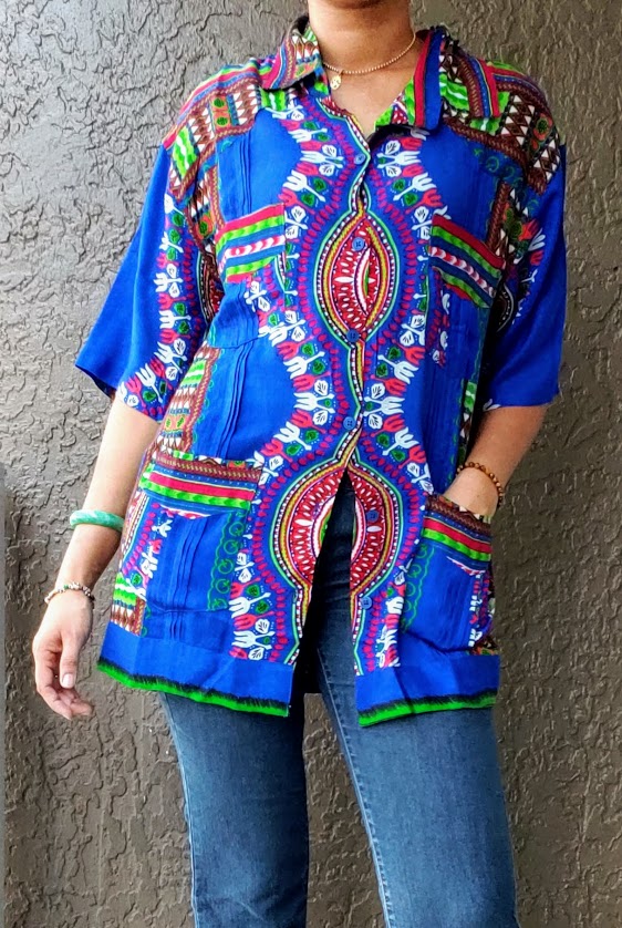 Short Sleeve Dashiki Shirt-AA-363