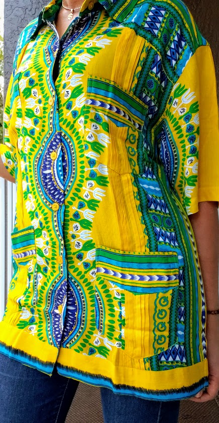 Short Sleeve Dashiki Shirt-AA-363