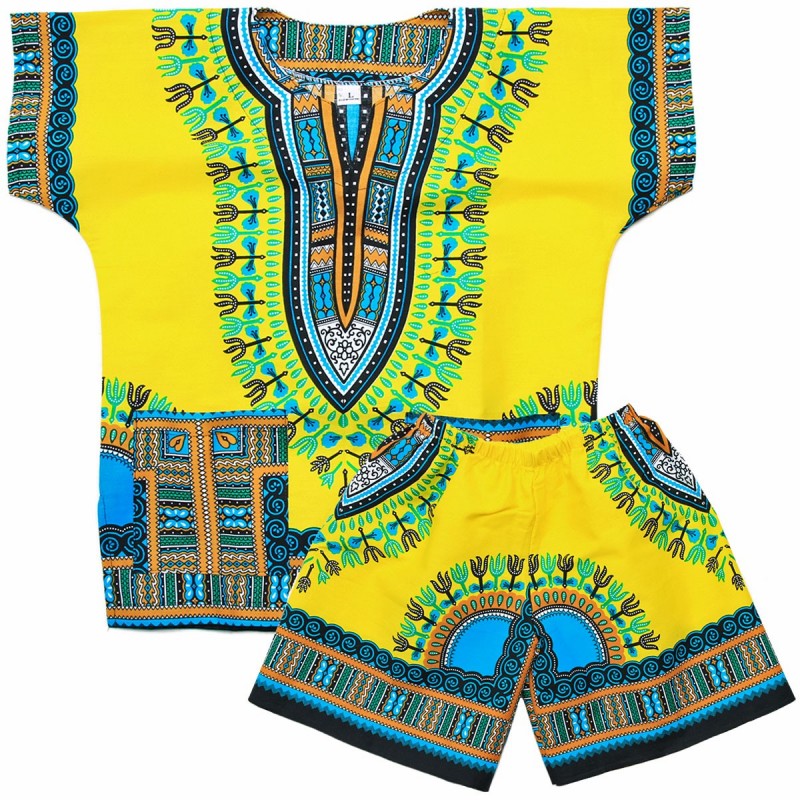 Kids Shorts Set- Dashiki